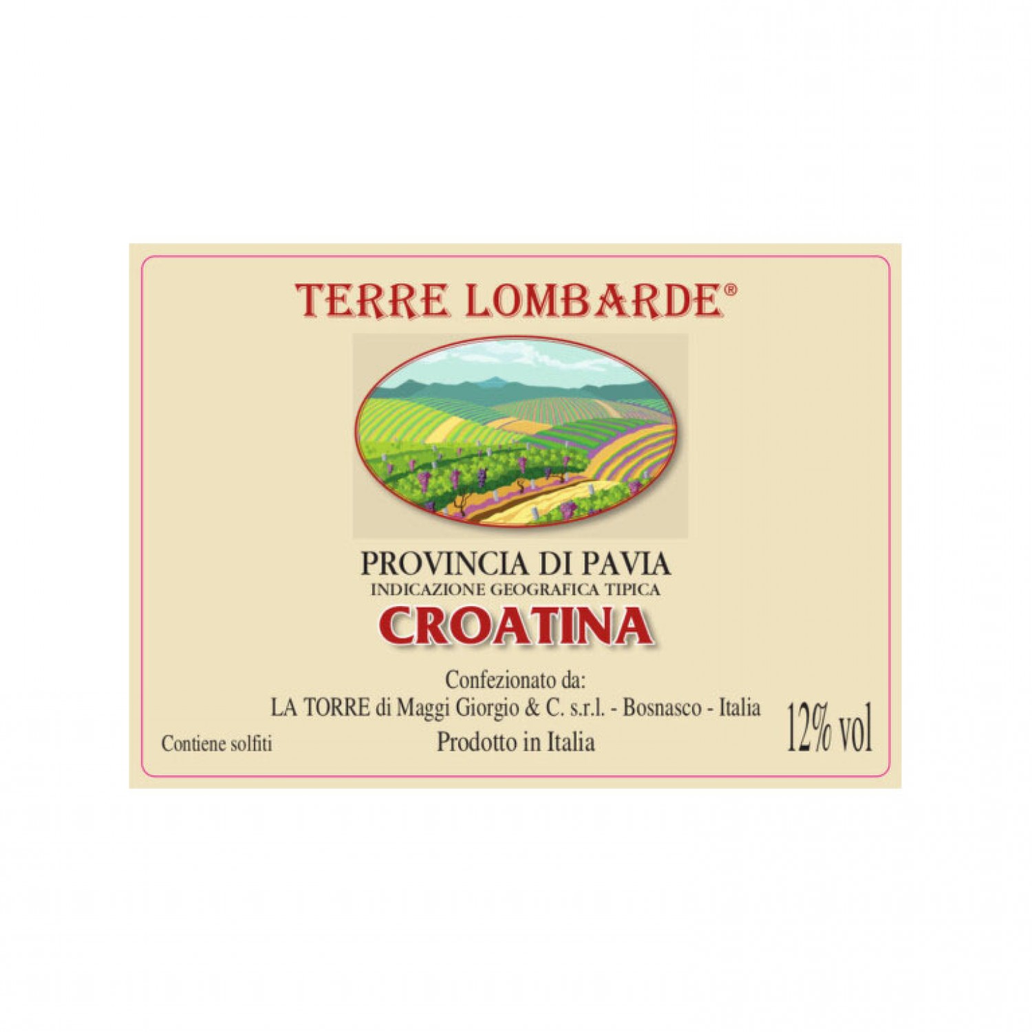 Bag in box vino rosso Croatina della provincia di Pavia IGT – Fermo lt.10