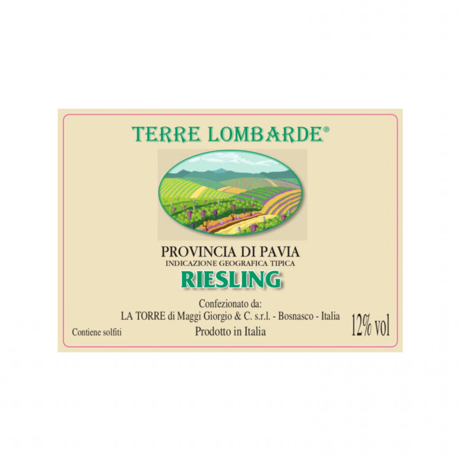 Bag in box vino bianco Riesling della provincia di Pavia IGT – Fermo lt.10